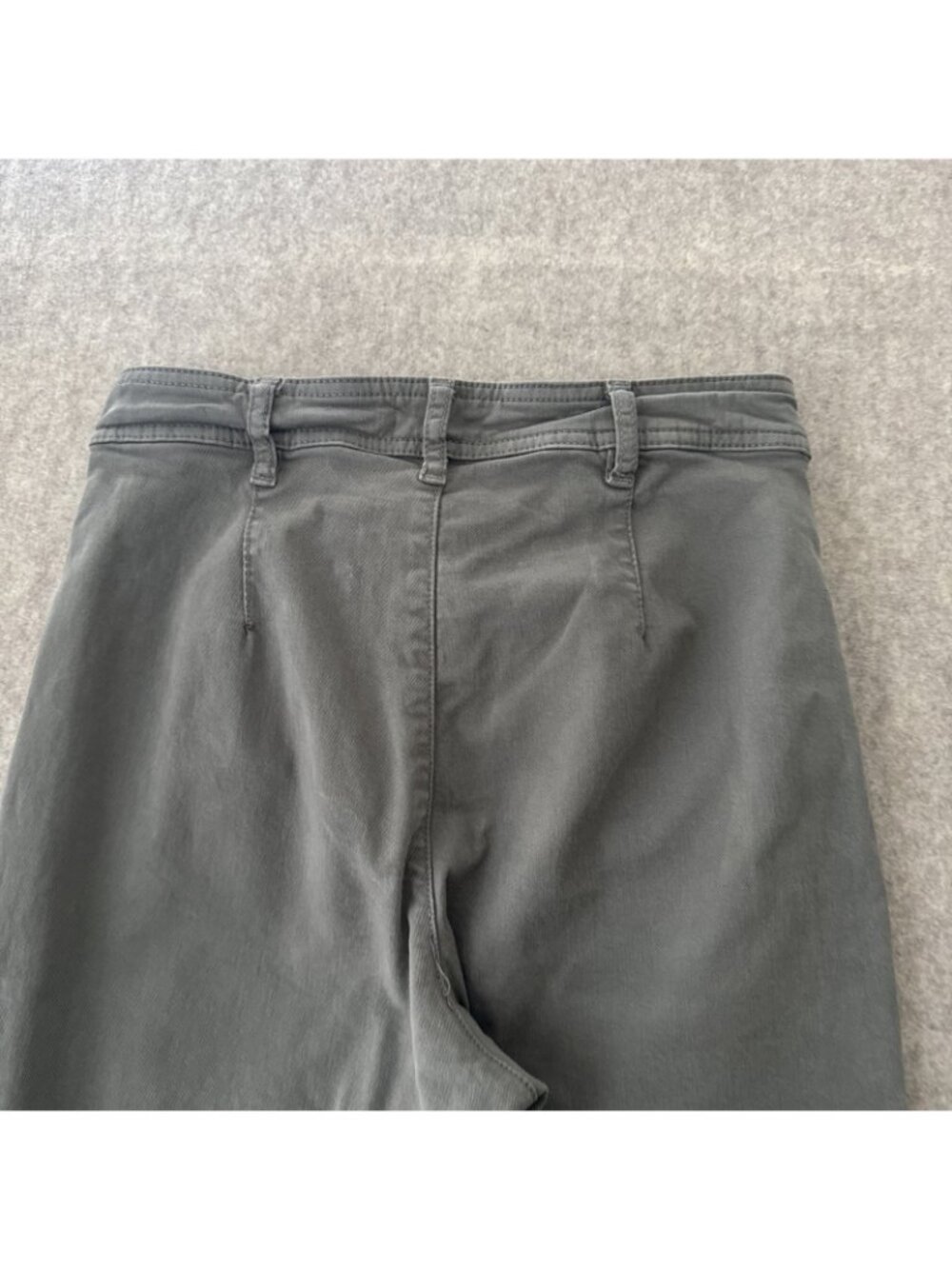 Marine Layer Bridget Wide Leg Crop Pants Womens 4 Slate Gray Cotton Stretch - Picture 13 of 16